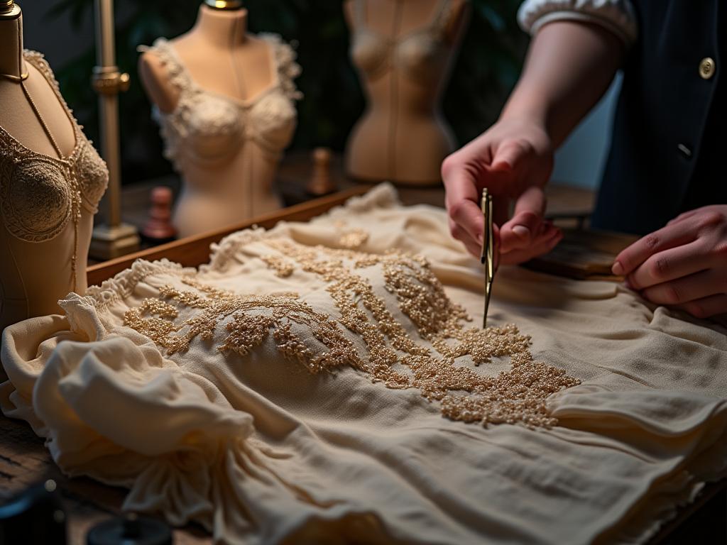 Entretien haute couture vintage restauration